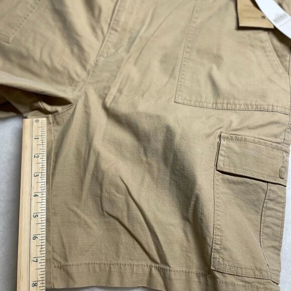 NWT Coldwater Creek Womens Tan Natural Fit Ripstop Cargo Shorts Size 16 - Picture 9 of 10